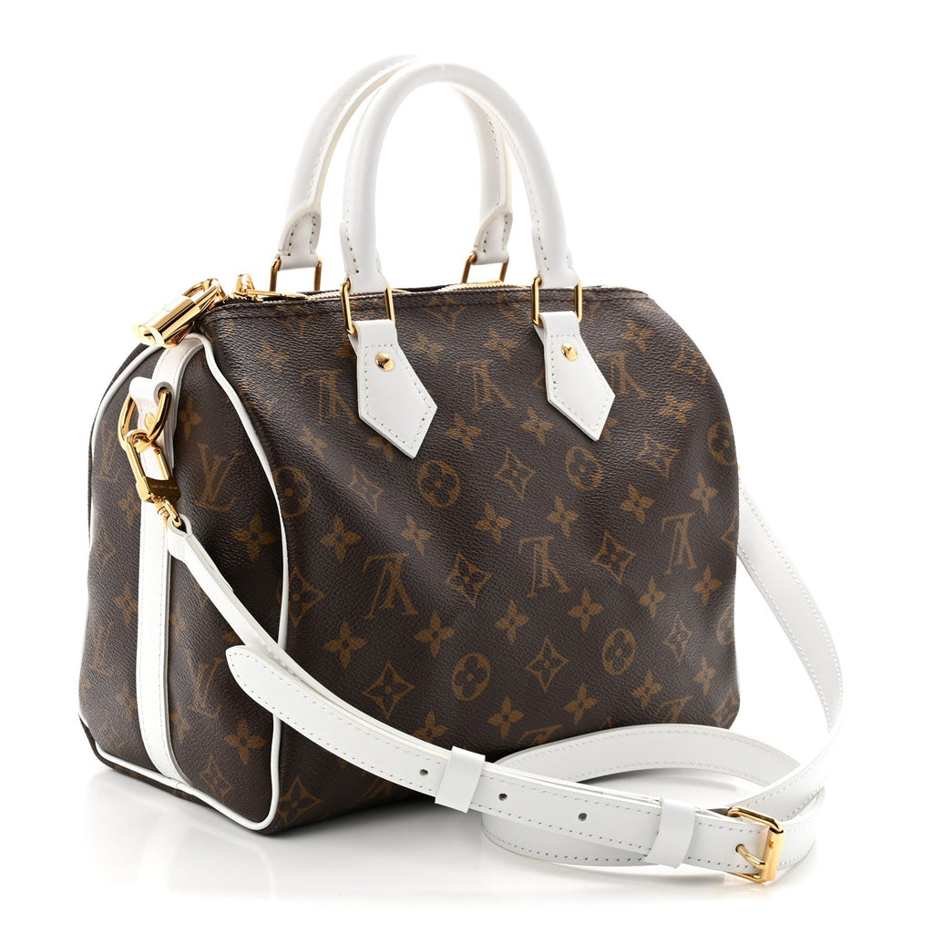 Monogram LV Match Speedy Bandouliere 25 White