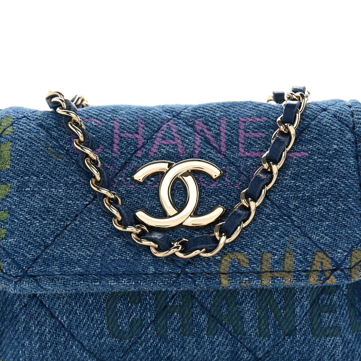 Denim Quilted Denim Mood Belt Bag Blue Multicolor