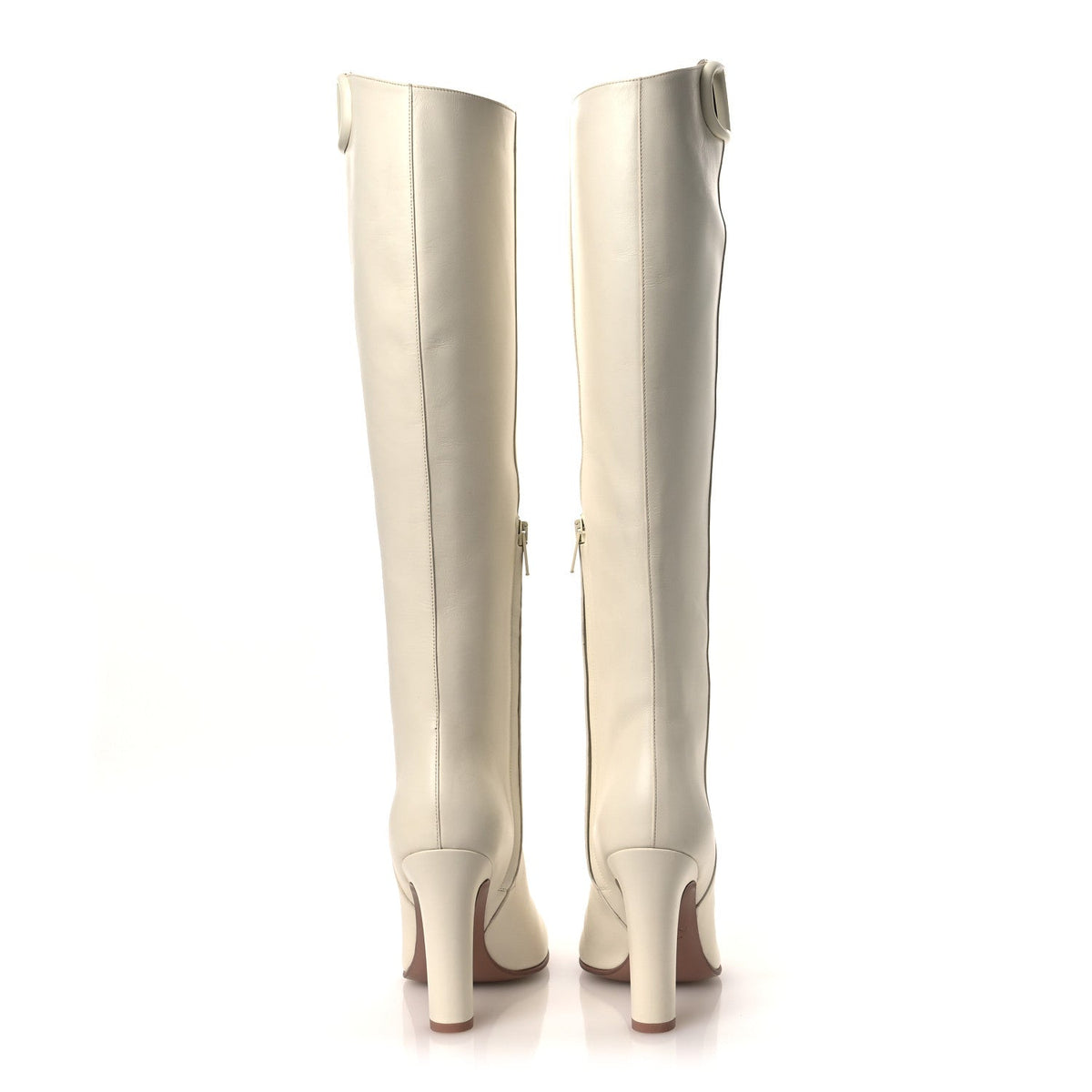 Calfskin Vlogo Knee High 105mm Boots 37 Ivory