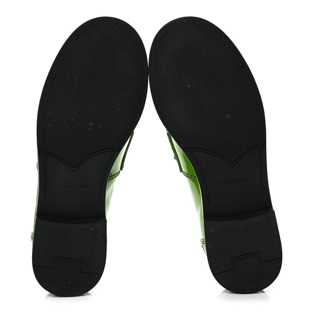 Patent Penny Loafer 37 Apple Green