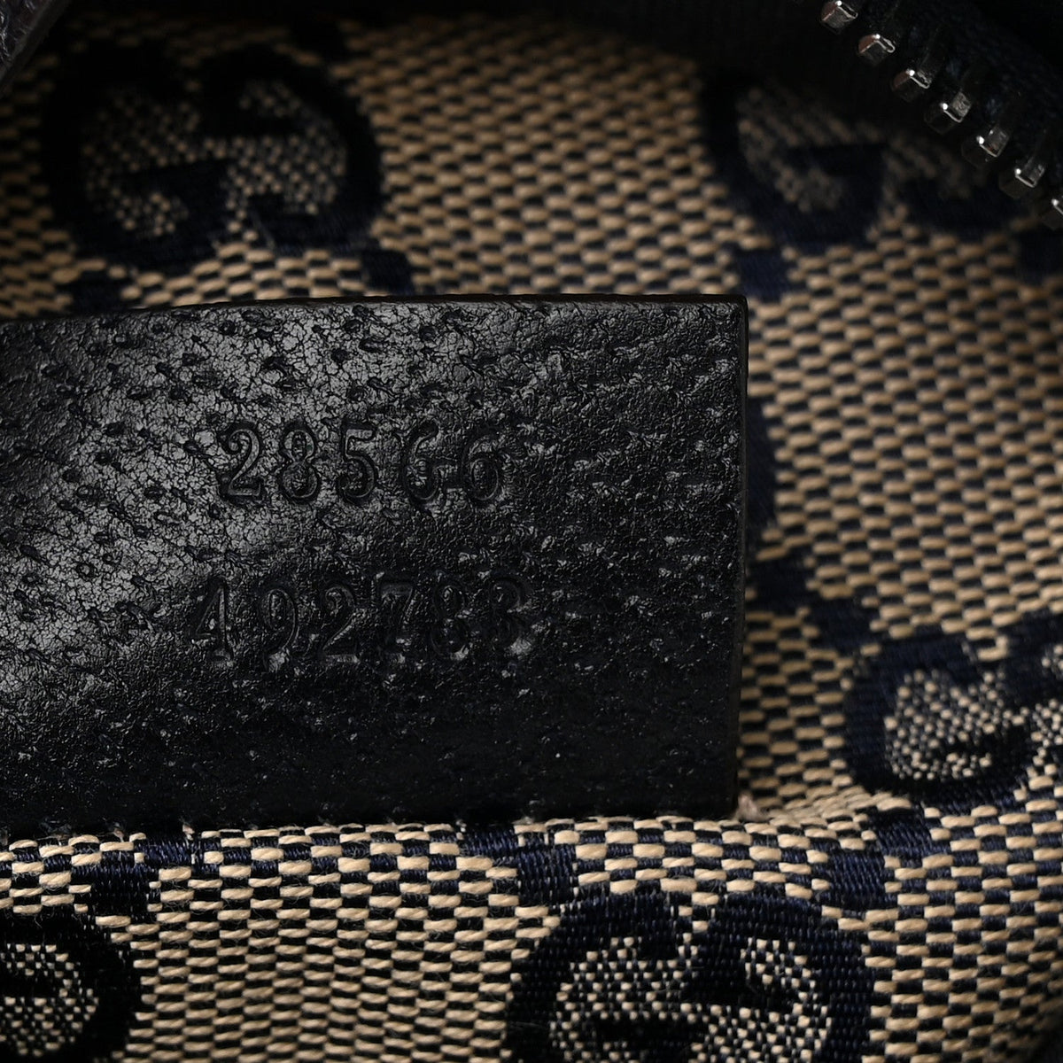 GG Monogram Web Double Pocket Belt Bag Navy