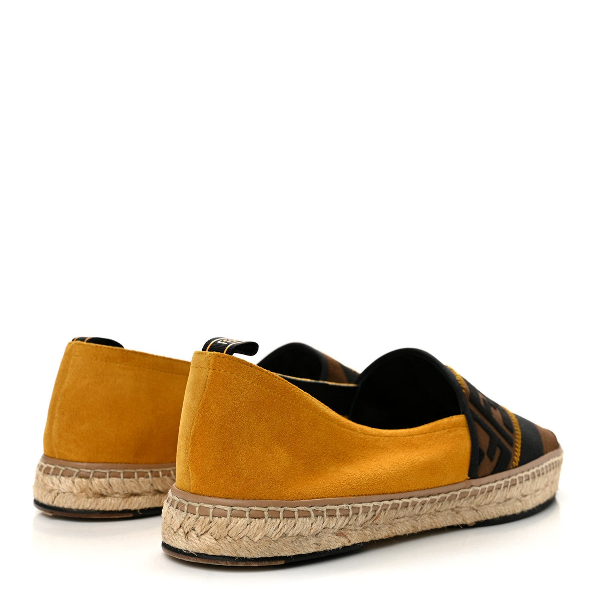 Canvas Suede Zucca FF Pequin Mens Espadrilles 10 Maya Black
