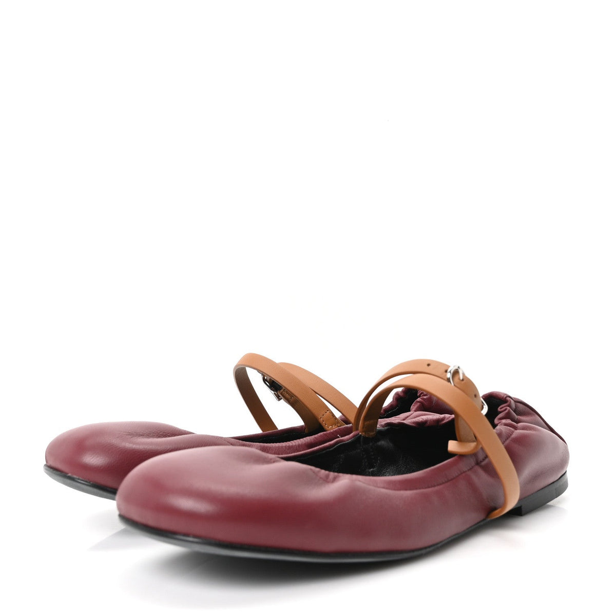 Nappa Jolly Ballet Flats 38.5 Rouge H Naturel