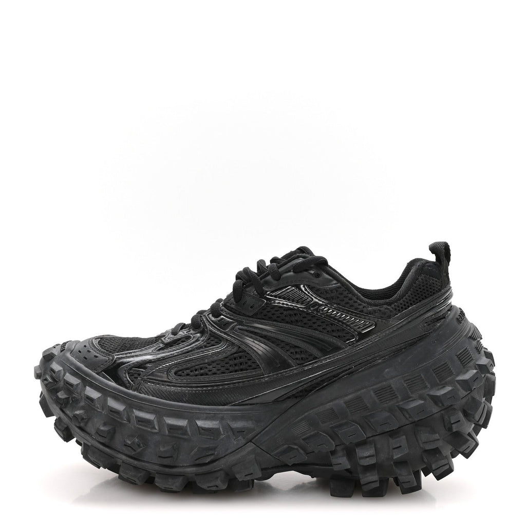 Mesh Nylon Mens Monocolor Bouncer Sneakers 37 Black