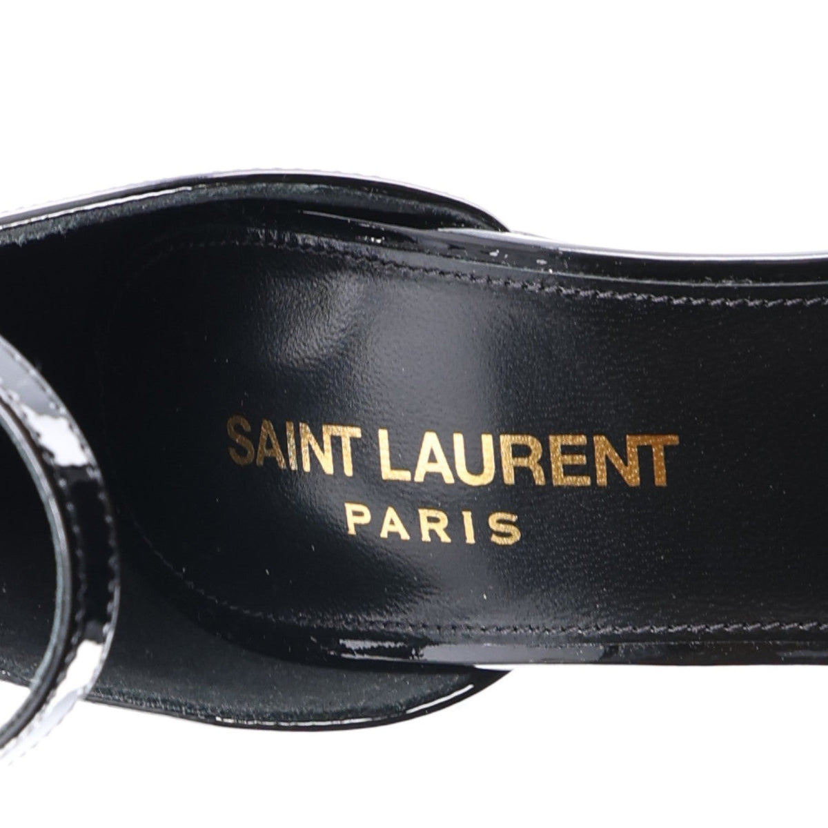 Patent Calfskin Opyum 110 Sandals 35 Black Gold