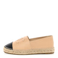 Lambskin CC Espadrilles 37 Beige Black