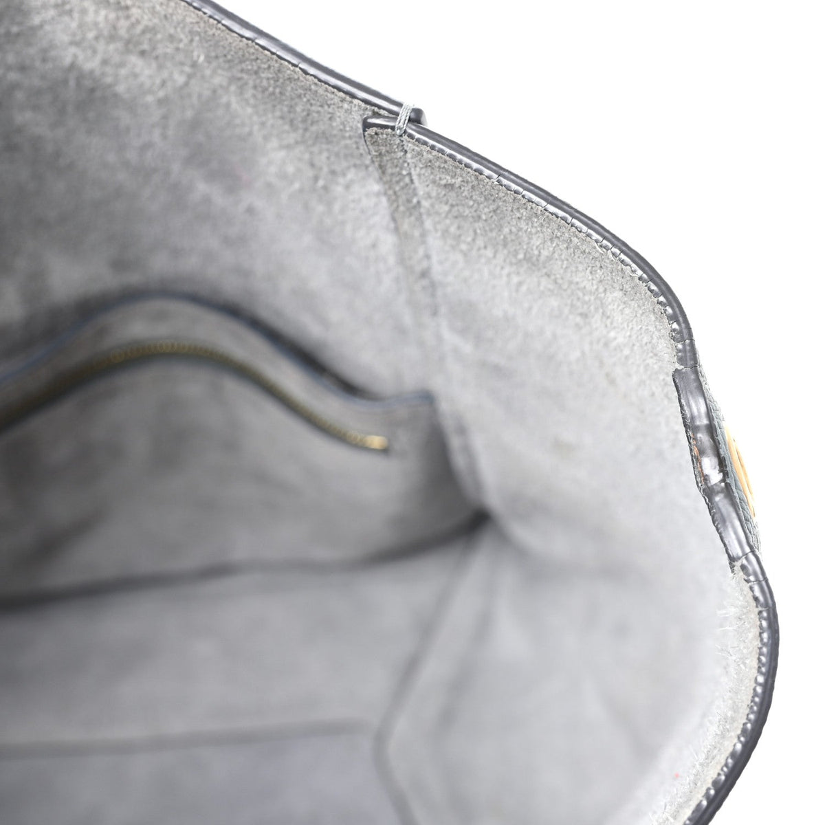 Soft Grained Calfskin Sangle Bucket Bag Storm