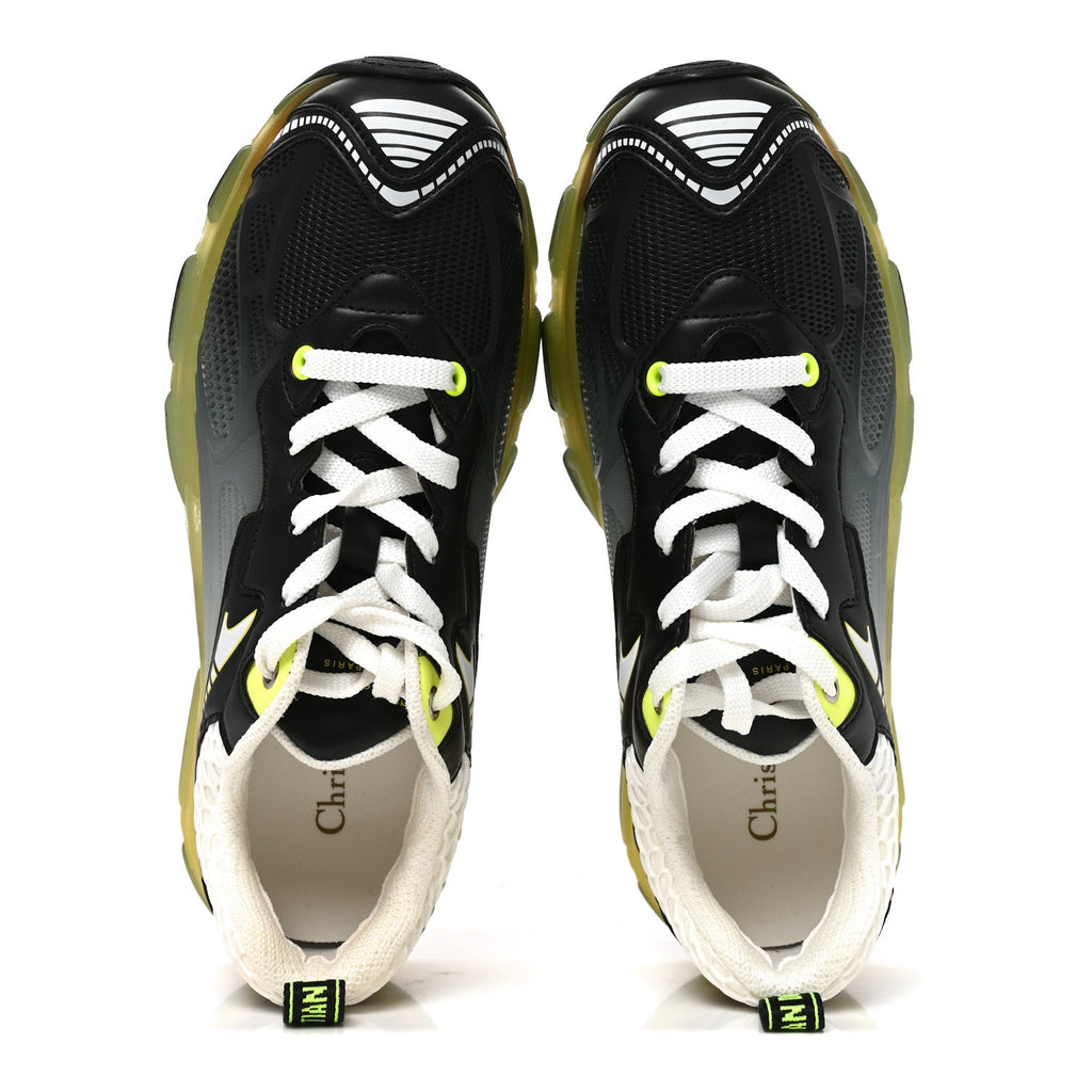 Matte Technical Fabric Mesh Dior Vibe Sneakers 37.5 White Yellow
