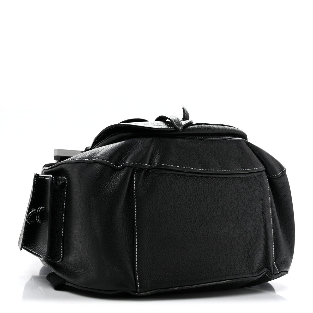 Grained Calfskin Maxi Gallop Backpack Black