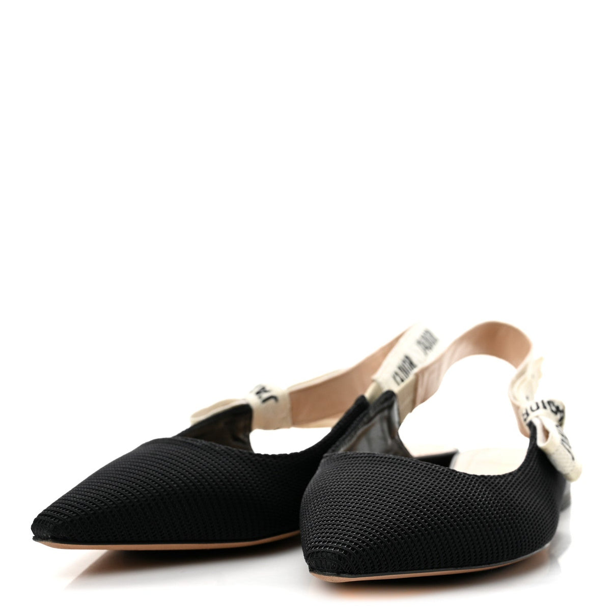 Technical Canvas Ribbon J'Adior Slingback Ballet Flats 37.5 Black