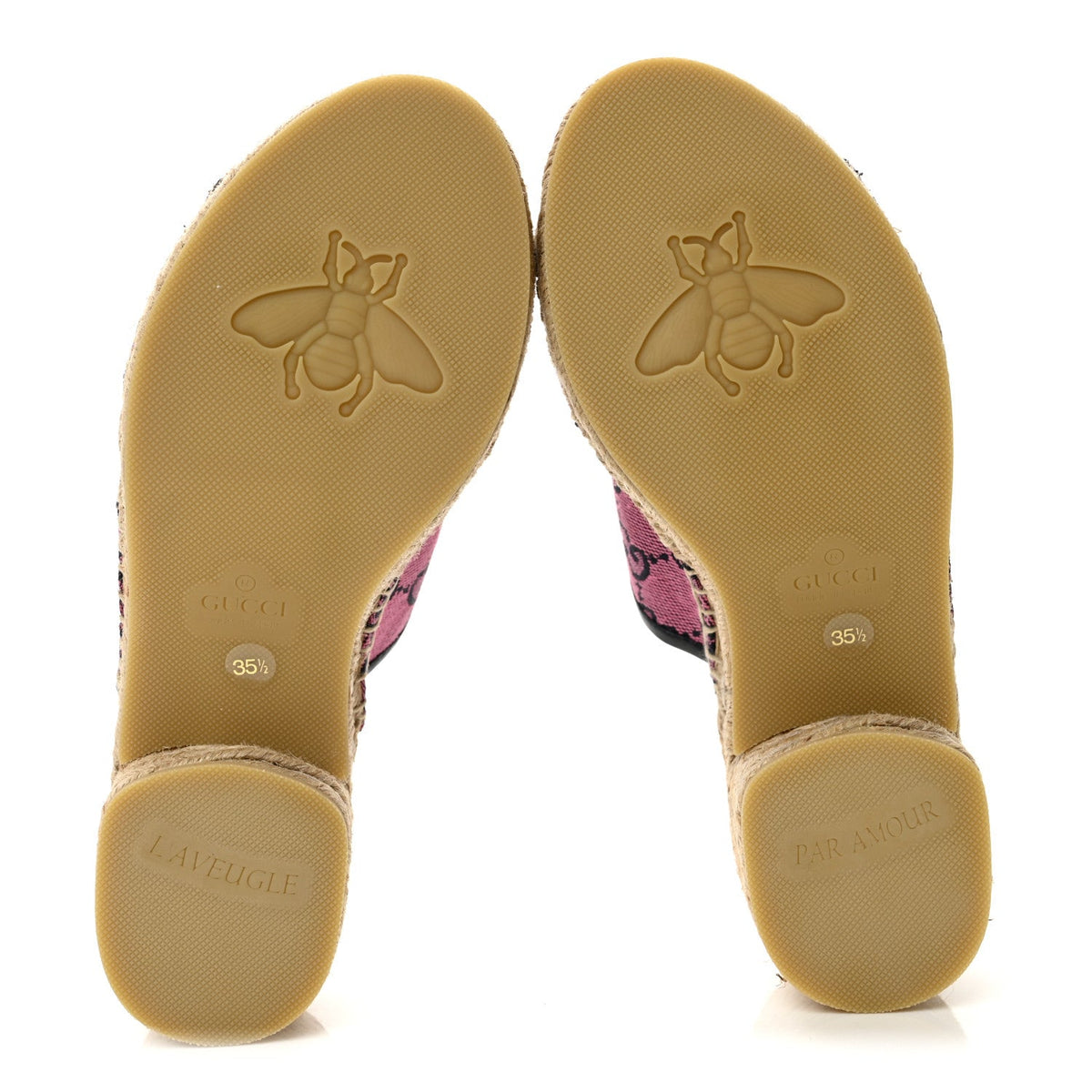 Monogram Multicolor Criss Cross Espadrille Sandals 35.5 Pink Blue