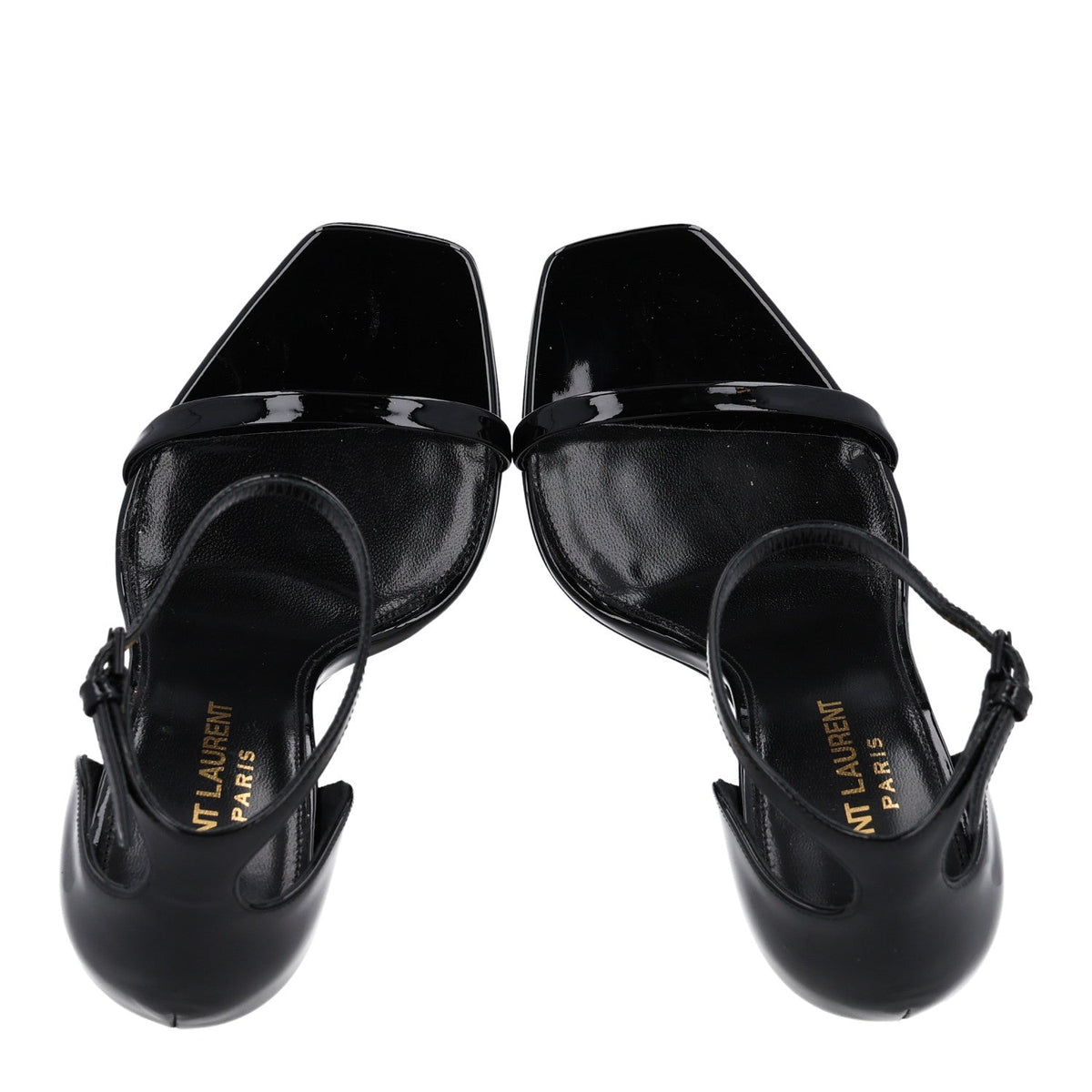 Patent Calfskin Opyum 110 Sandals 35 Black Gold