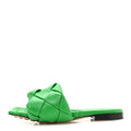 Nappa Maxi Intrecciato Lido Flat Sandals 36 Grass