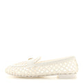 Braided Lambskin CC Mocassin Loafers 41 White