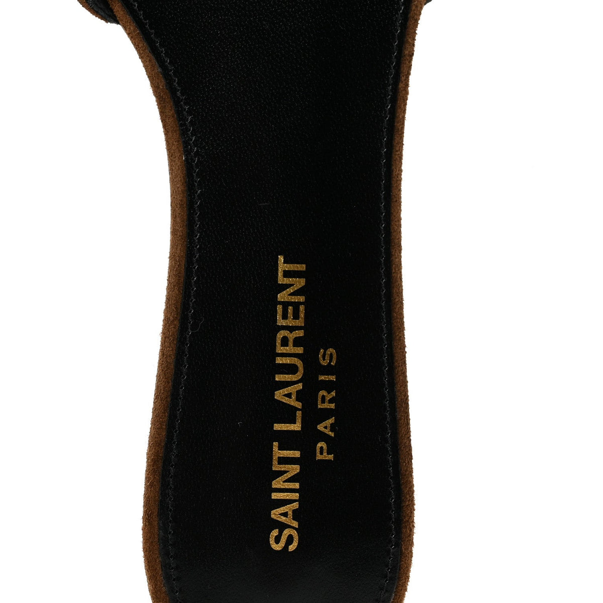 Suede Babylone Slide Sandals 36.5 Dark Havana