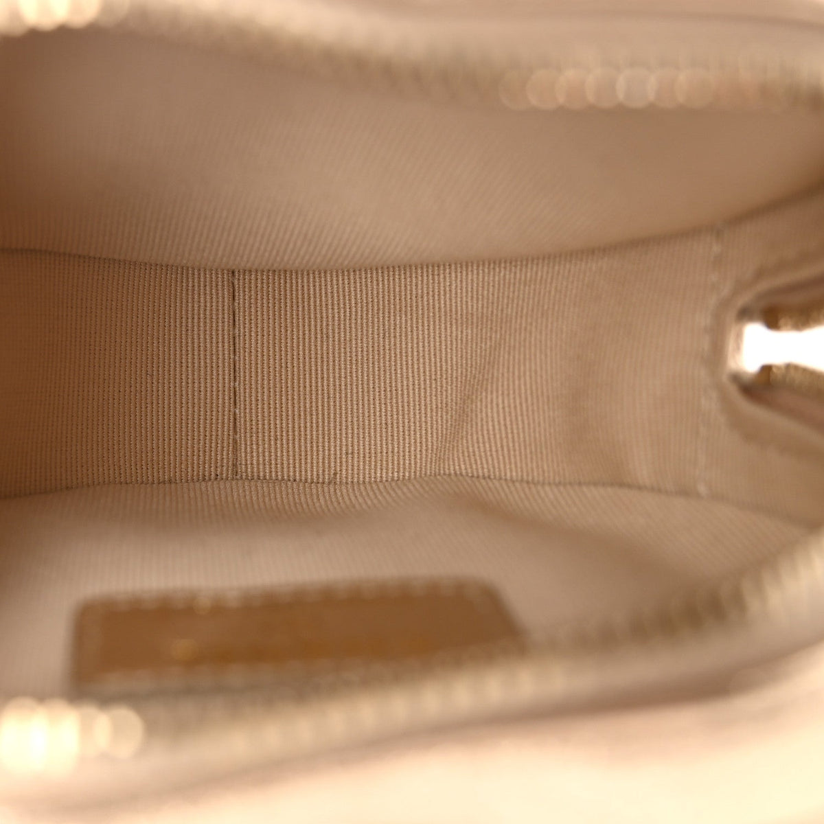 Metallic Lambskin Quilted CC In Love Heart Waist Belt Bag With Chain Gold
