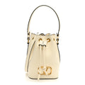 Nappa Mini VLogo Signature Bucket Bag Light Ivory