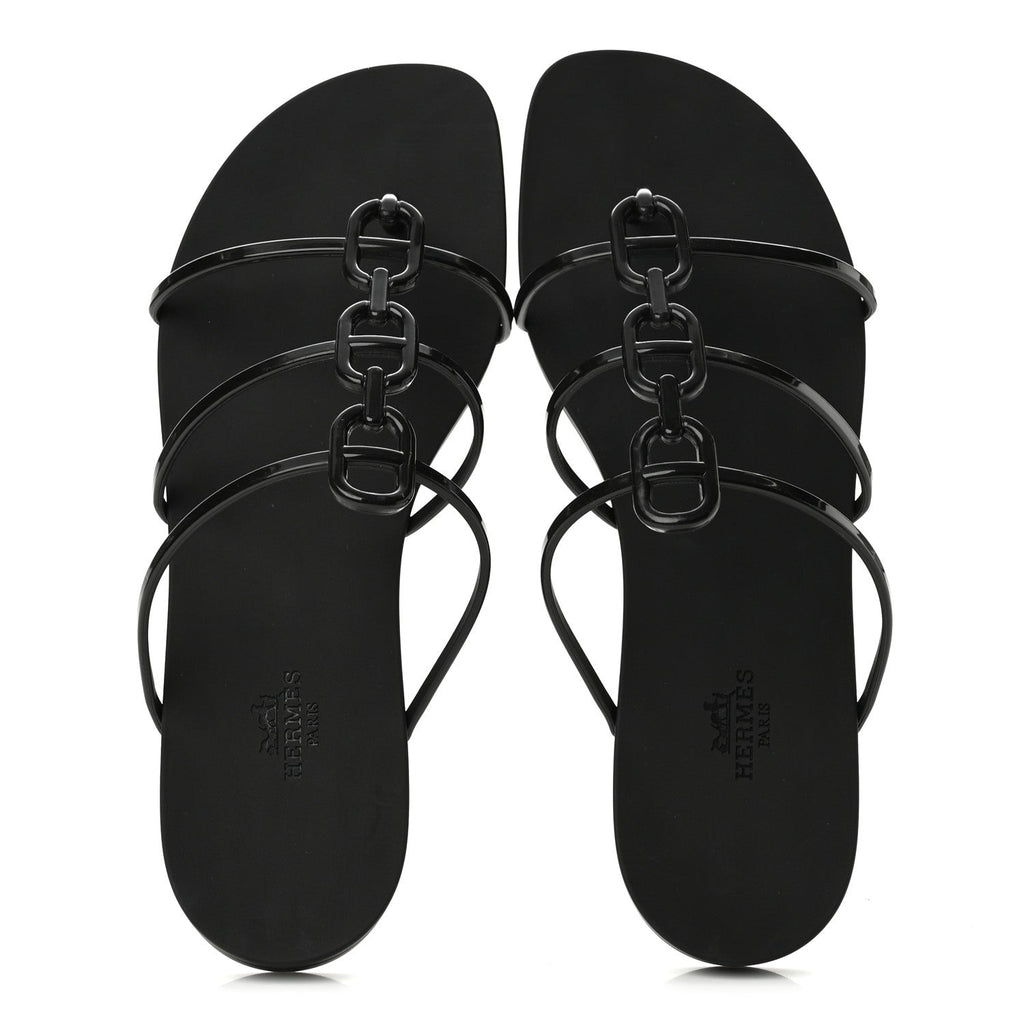Rubber Womens Mykonos Sandals 40 Black
