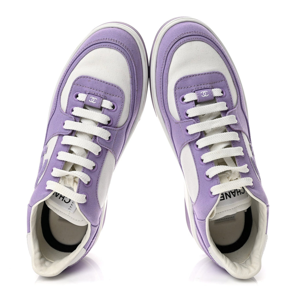 Cotton Sneakers 39 Purple White