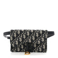 Oblique Saddle Belt Bag Blue