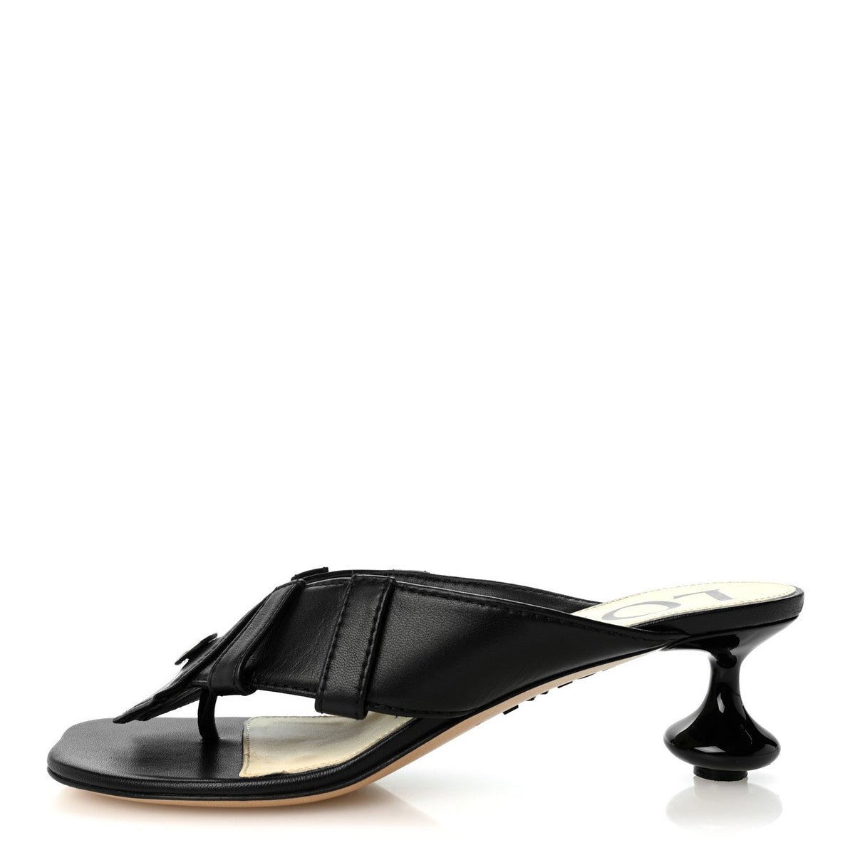 Lambskin Toy Panta 45mm Sandals 37 Black