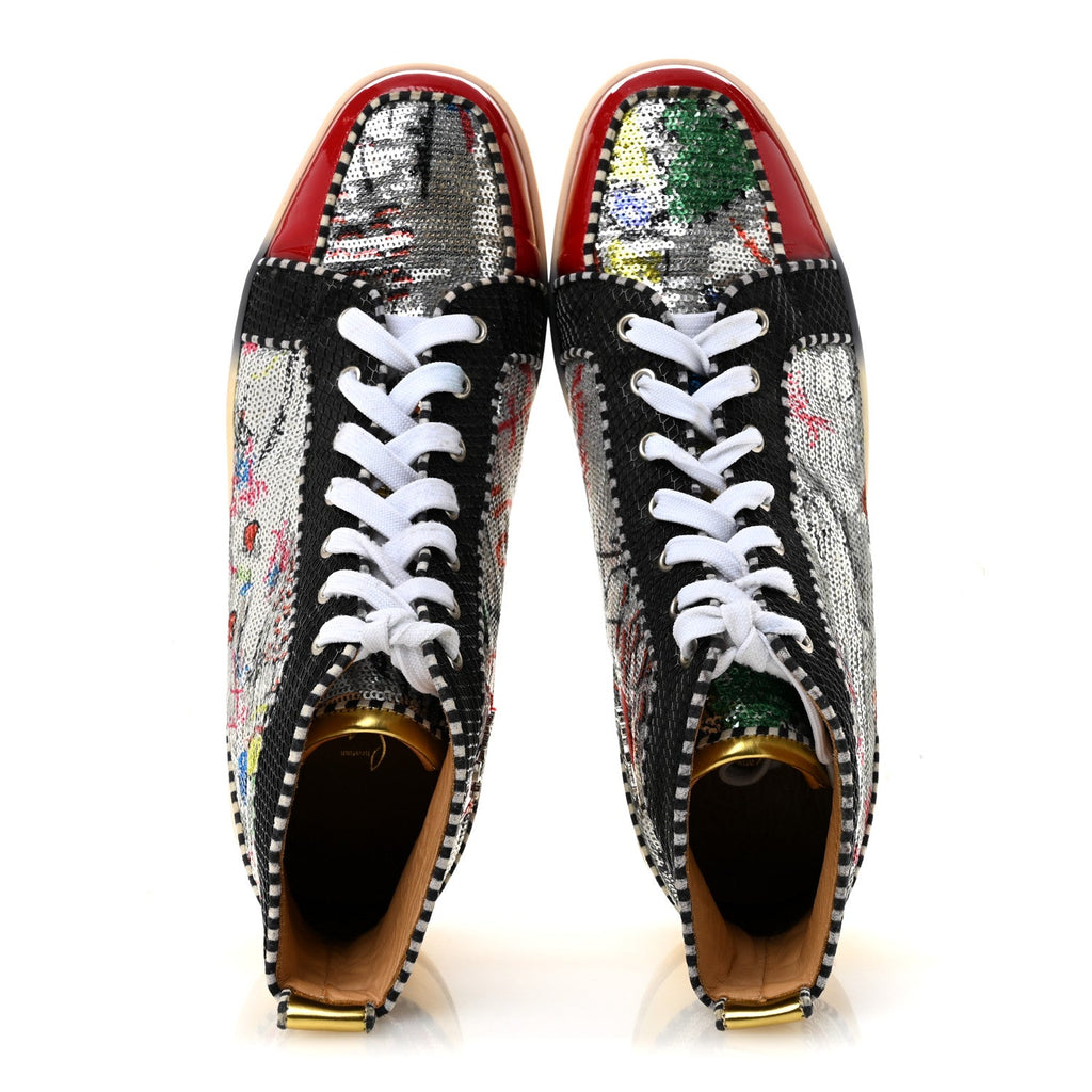 Patent Flash Paillettes Mens Rantus Orlato Sneakers 44 Version Silver