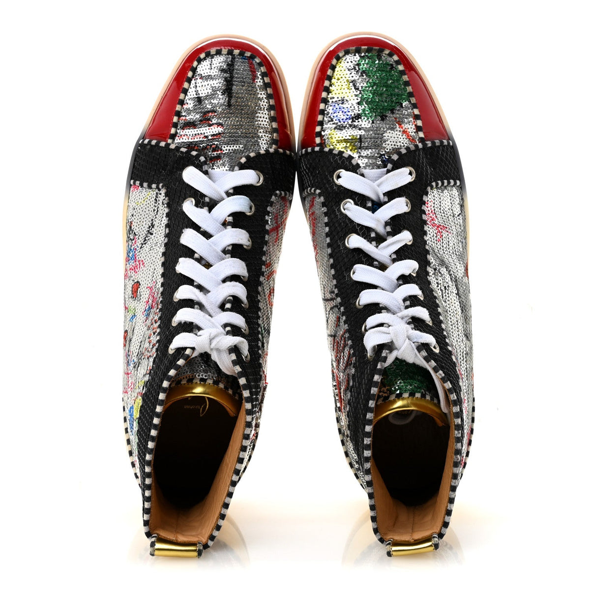 Patent Flash Paillettes Mens Rantus Orlato Sneakers 44 Version Silver