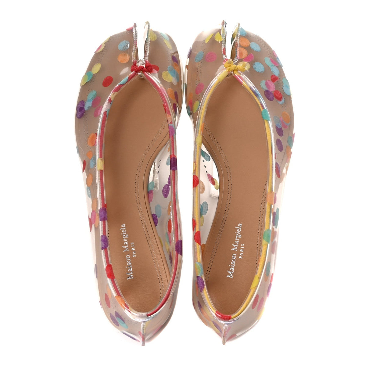 PVC Confetti Printed Tabi Ballerina Flats 37.5 Multicolor