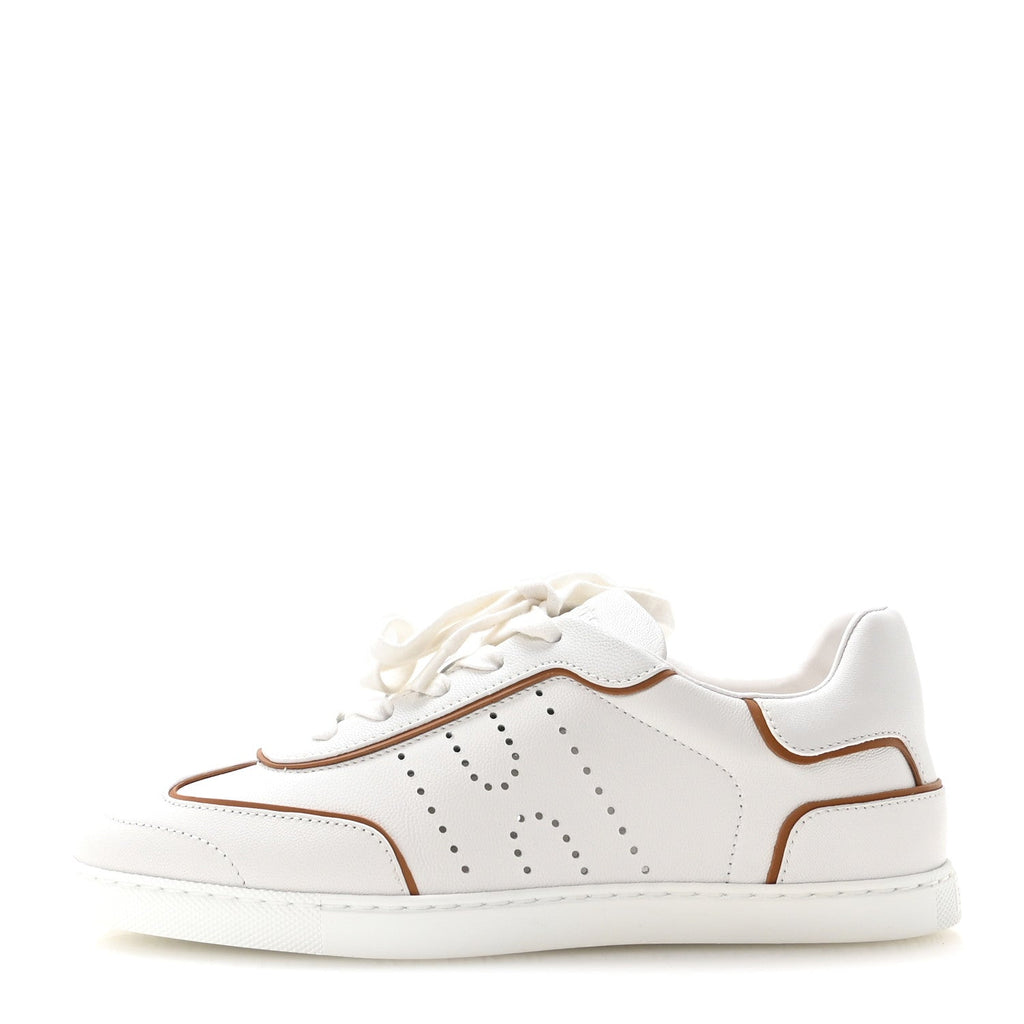 Sport Goatskin Calfskin Match Sneakers 37 White