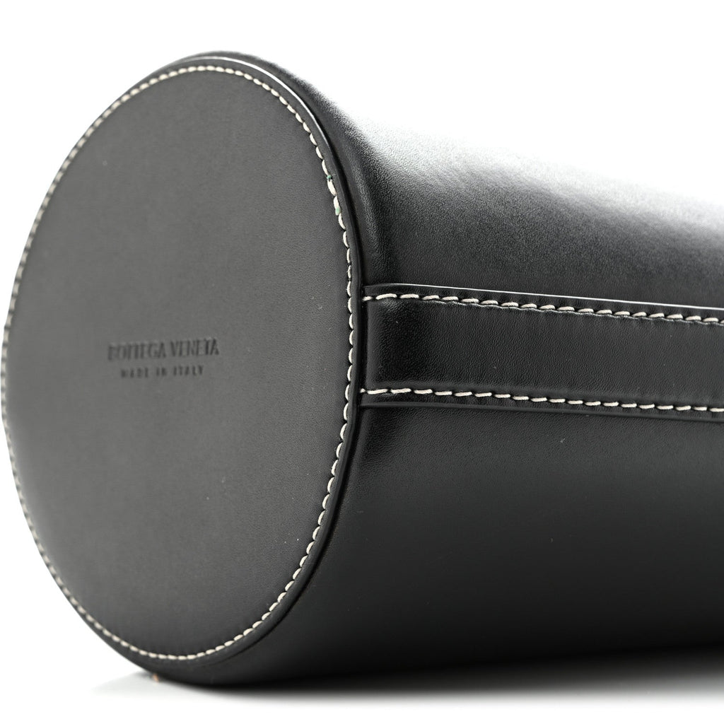 Calfskin Nappa Sardine Bucket Bag Black