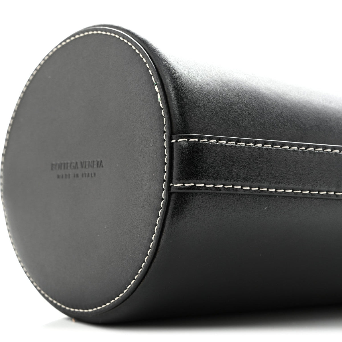 Calfskin Nappa Sardine Bucket Bag Black