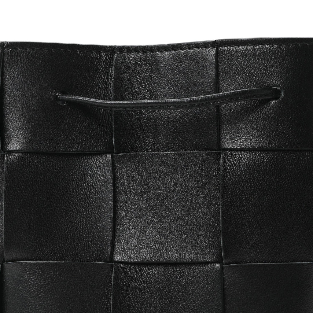 Nappa Maxi Intrecciato Cassette Bucket Bag Black