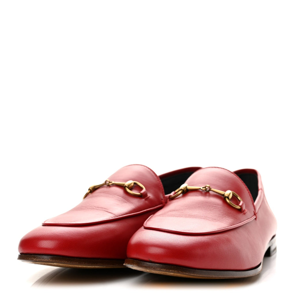 Lambskin Womens Brixton Horsebit Loafers 41 Hibiscus Red