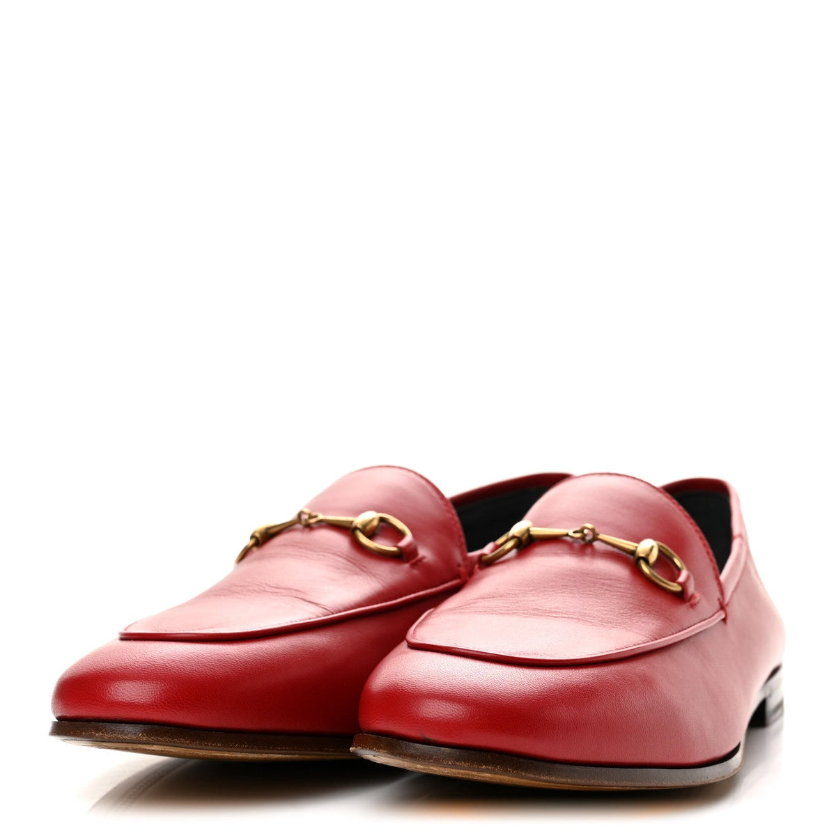 Lambskin Womens Brixton Horsebit Loafers 41 Hibiscus Red