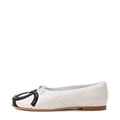 Lambskin Quilted CC Cambon Ballet Flats 35 White Black