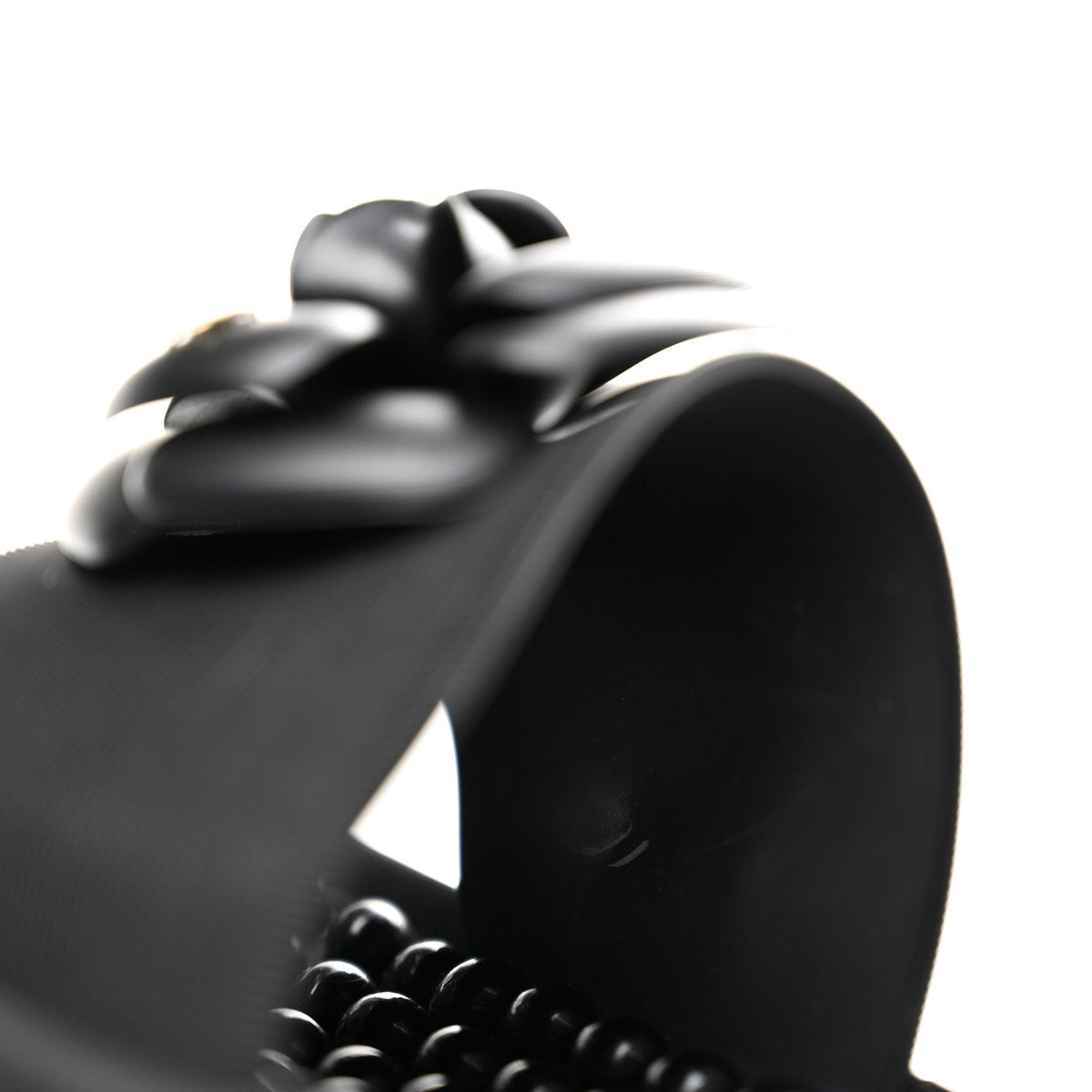 Thermoplastic PVC Camellia Mule Sandals 37 Black