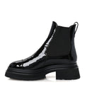 Patent Calfskin Ankle Boots 38 Black
