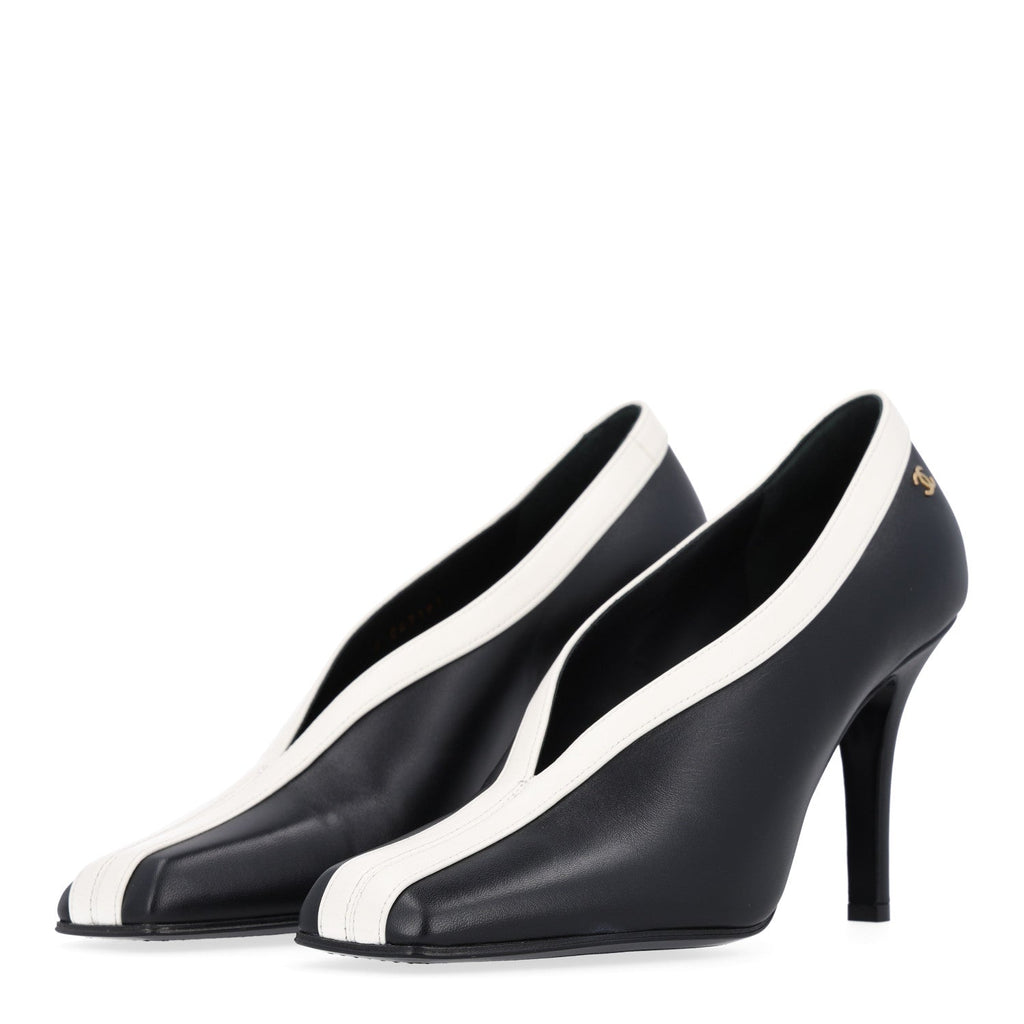 Lambskin Pumps 38.5 Black Ivory