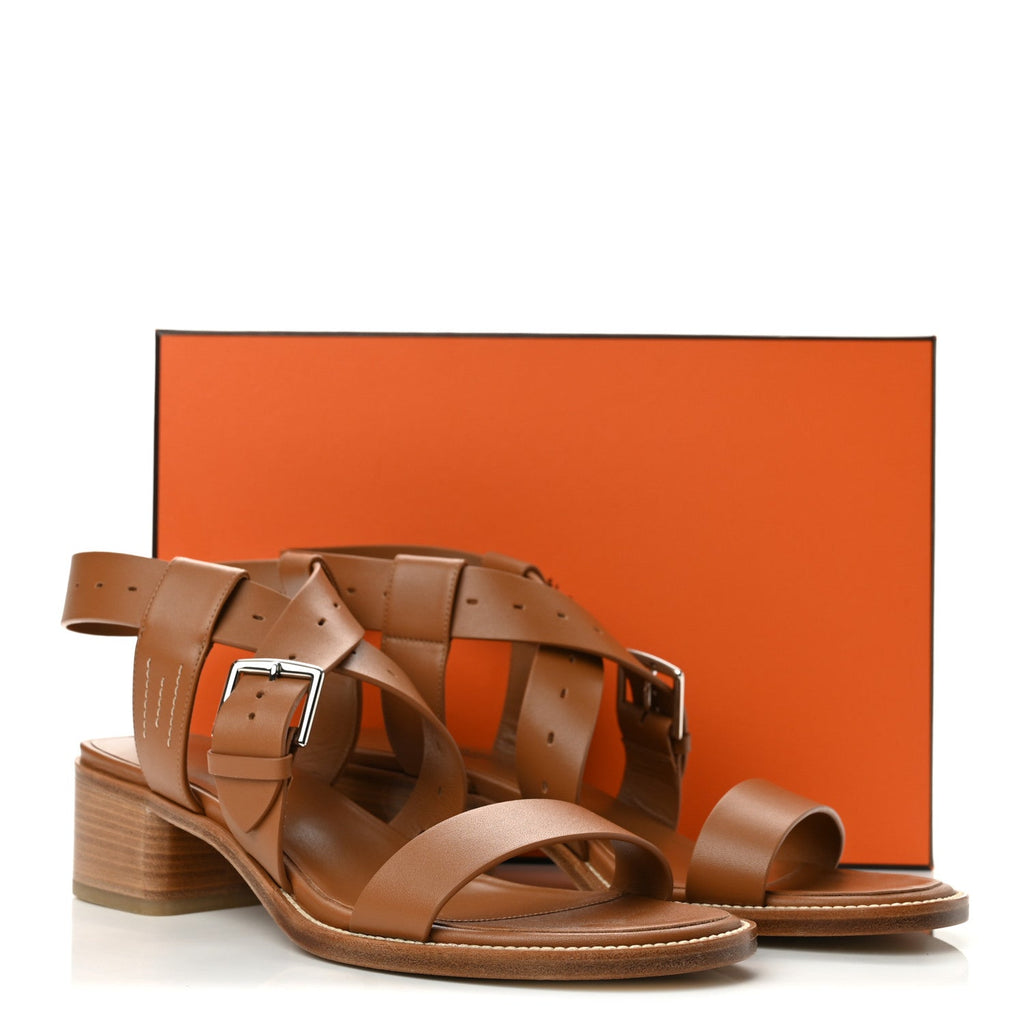 Calfskin Milly 40 Sandals 40 Naturel