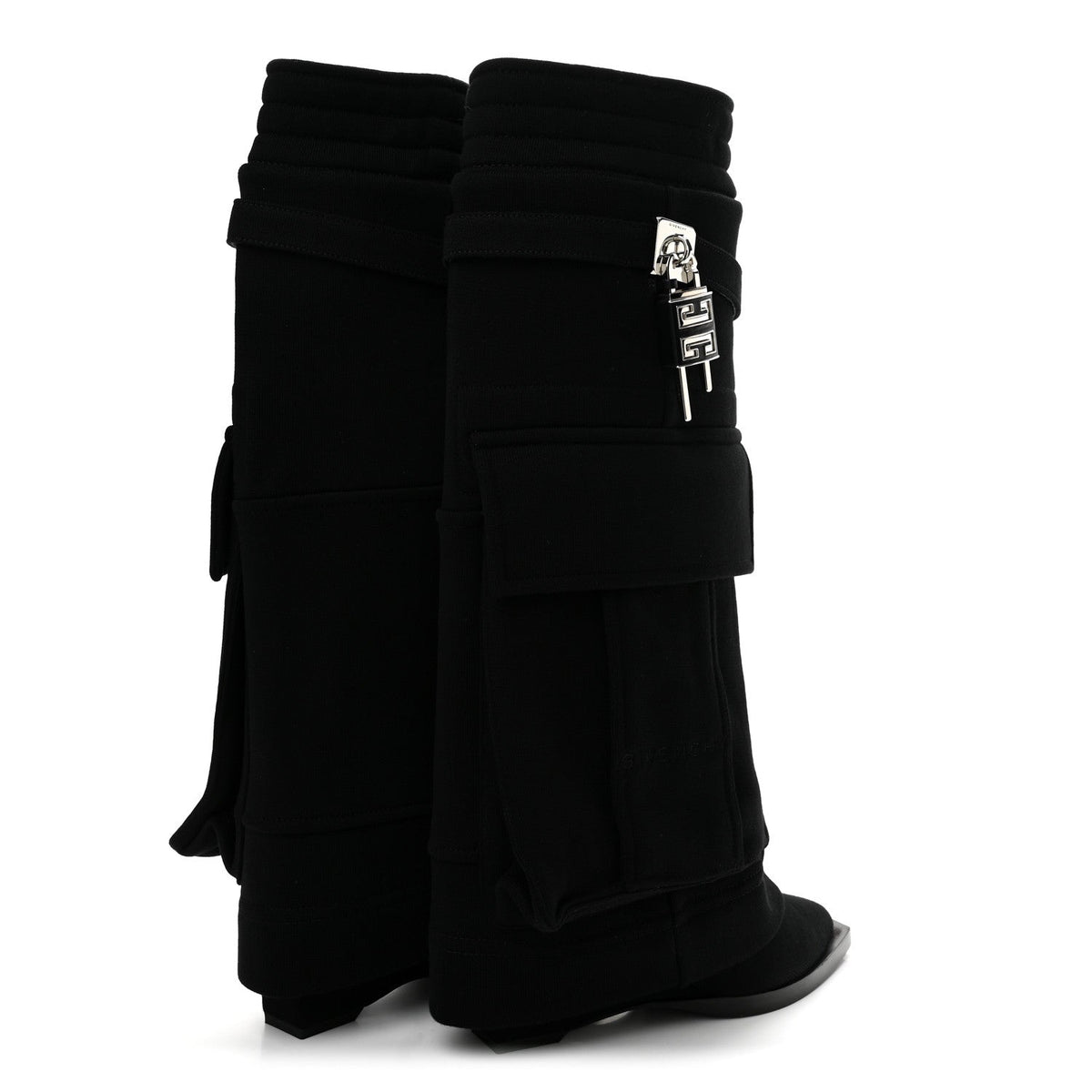 Fleece Shark Lock Pocket Cowboy Boot 35 Black