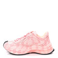 Ultralight Plume Calfskin Monogram Printed Womens Gucci Run Sneakers 39 Pale Pink