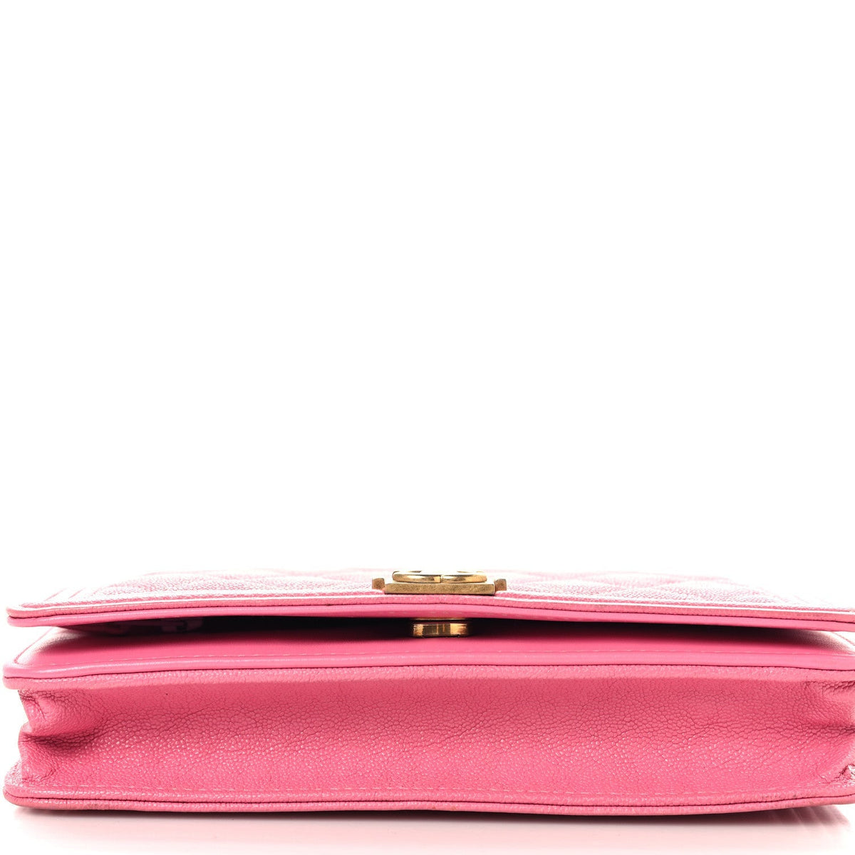 Caviar Quilted Boy Wallet On Chain WOC Pink