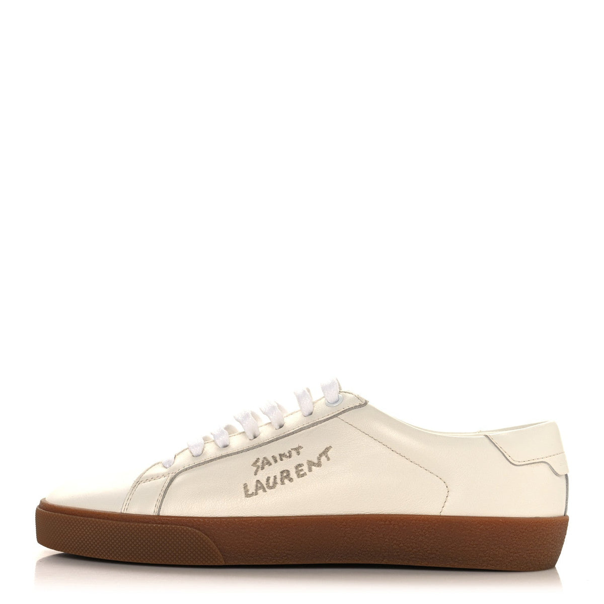 Calfskin Embroidered Court Classic Sneakers 39 White