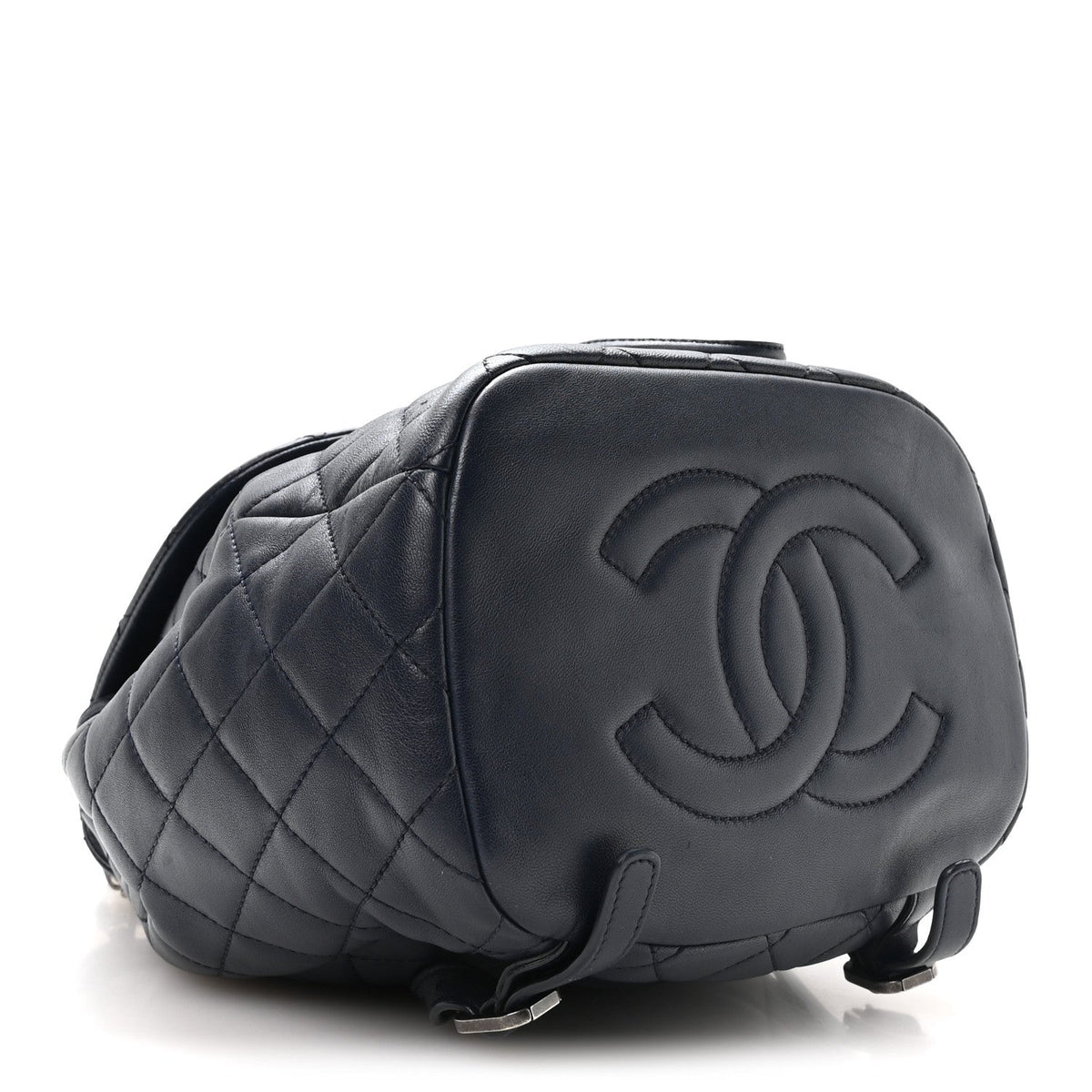 Lambskin Quilted Daily Supple Backpack Blue