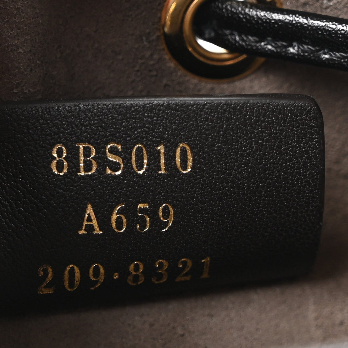 Vitello Liberty F is Fendi Bi-Color FF 1974 Embossed Mini Mon Tresor Bucket Bag Maya Black
