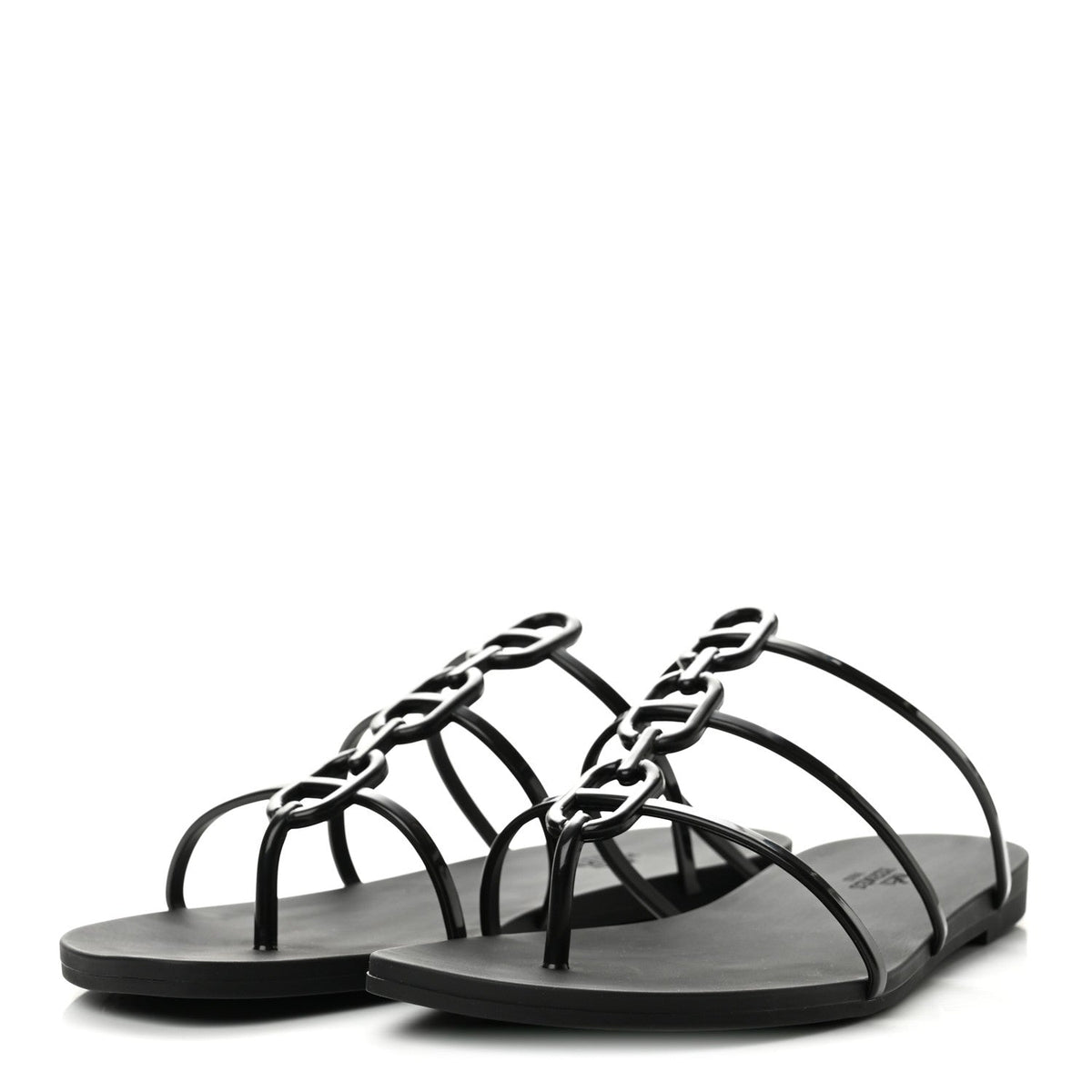 Rubber Womens Mykonos Sandals 40 Black