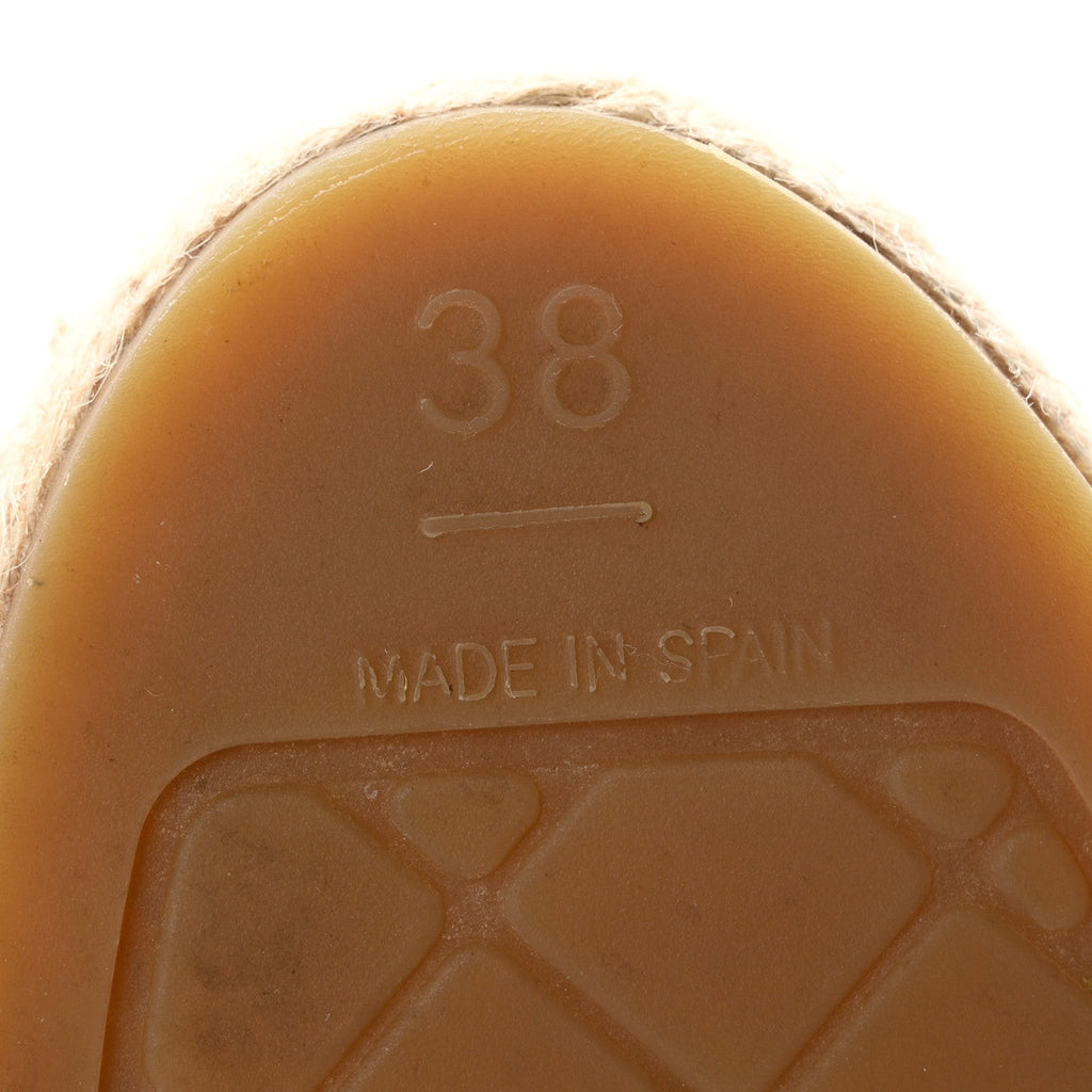 Lambskin CC Espadrilles 38 Black