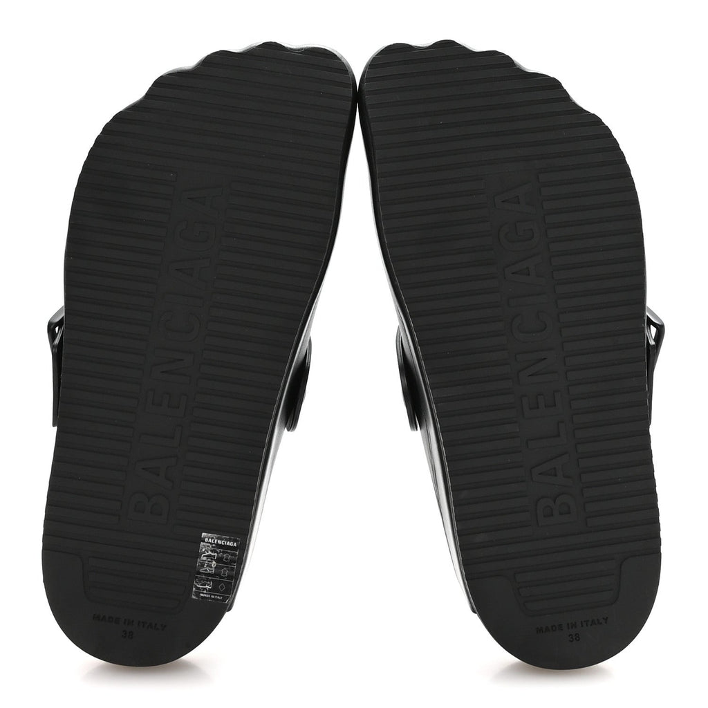 Matte Calfskin Sunday Mules 38 Black