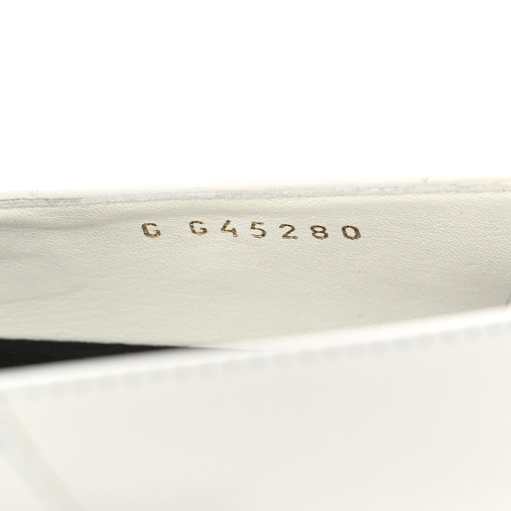 Patent Calfskin Mary Janes Flats 36.5 White Black