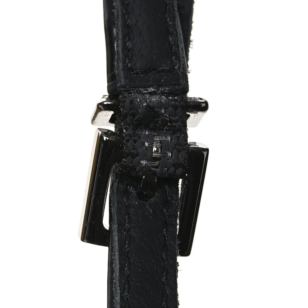 Chenille Jacquard FF Cut Baguette Ankle Strap 105mm Pumps 38 Black Blue